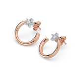 Star Rose - Lab Diamond Hoop Earrings