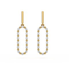 Elegant - Lab Diamond Drop Earrings