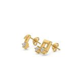 Harmony Beam - Lab Diamond Stud Earrings