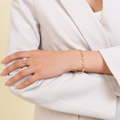 Golden Spring - Lab Diamond Tennis Bracelet