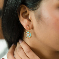 Hexa Glam - Lab Diamond Drop Earrings