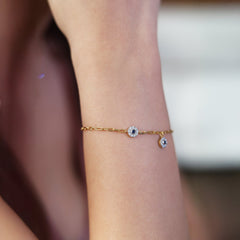 Evil Eye Elixir - Lab Diamond Charm Bracelet