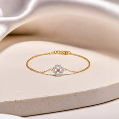 Grace Blossom - Lab Diamond & Ruby Bracelet