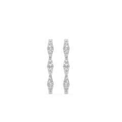 Radiance Edge - Lab Diamond Hoop Earrings
