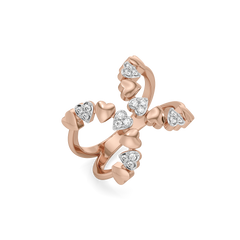 Heart's Aflutter - Lab Diamond Open Top Ring