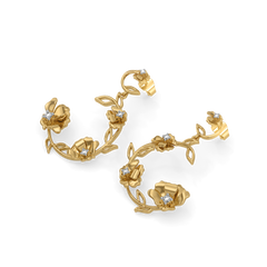 Floral Symphony - Lab Diamond Drop Earrings