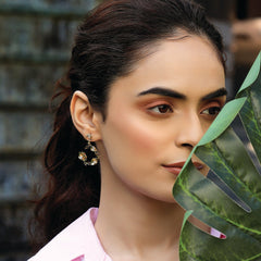 Floral Symphony - Lab Diamond Drop Earrings