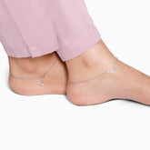 Silver Ivy Anklet