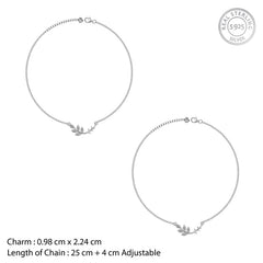 Silver Ivy Anklet