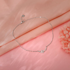 Silver Ivy Anklet