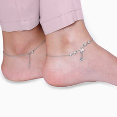 Silver Be A Butterfly Anklet