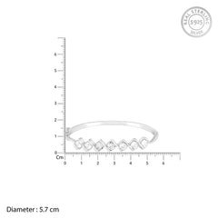 Silver Zircon Order of Opulence Bangle Bracelet