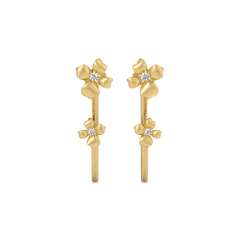 Blossom - Lab Diamond Hoop Earrings