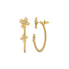 Blossom - Lab Diamond Hoop Earrings