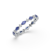 Blue Sapphire - Lab Diamond Eternity Ring
