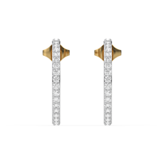 Classic Diamond Hoops - Lab Diamond Earrings