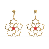 Crimson Bloom - Ruby Drops Earrings