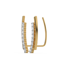 "Dare to Sparkle" Ear Cuff - Lab Diamond Earrings