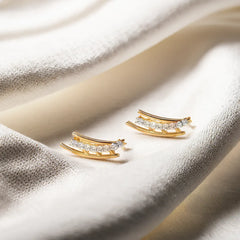 "Dare to Sparkle" Ear Cuff - Lab Diamond Earrings