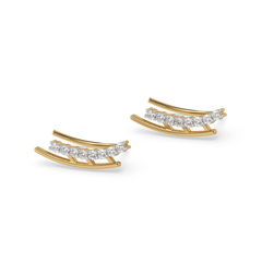 "Dare to Sparkle" Ear Cuff - Lab Diamond Earrings