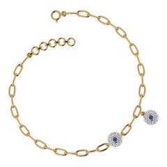 Evil Eye Elixir - Lab Diamond Charm Bracelet