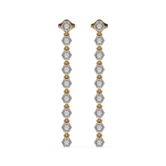 Lustrous Bezel - Lab Diamond Drop Earrings