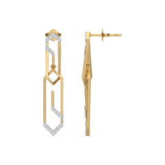 Groove Rhythm - Lab Diamond Drop Earrings