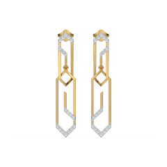 Groove Rhythm - Lab Diamond Drop Earrings