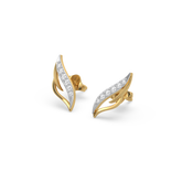 Featherlight Grace - Pure Gold Lab Diamond Stud Earrings