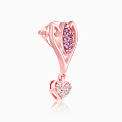 Rose Gold Blossoming Crocus Earrings