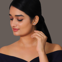 Silver Small Leaf Earrings