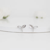 Silver Small Leaf Earrings