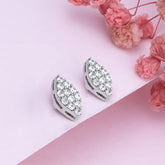 Silver Eye Shape Earrings