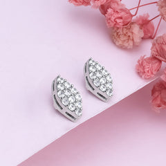 Silver Eye Shape Earrings