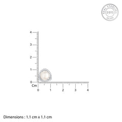 Silver Blush Pearl Earrings