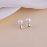 Silver Cute Pearl Studs