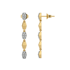 Edge of Glam - Lab Diamond Drop Earrings