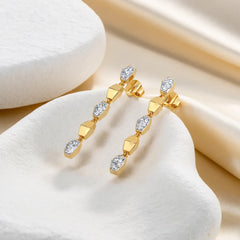 Edge of Glam - Lab Diamond Drop Earrings