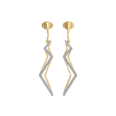 Edgy Dazzle Drops - Lab Diamond Earrings
