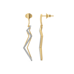 Edgy Dazzle Drops - Lab Diamond Earrings