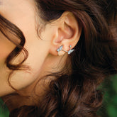 Enchanted Butterfly - Lab Diamond Cuff Earrings