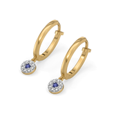 Evil Eye Huggies - Lab Diamond Earrings