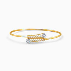 Gold Celeste Diamond Cuff Bracelet