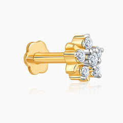 Gold Aurelia Diamond Nose Pin