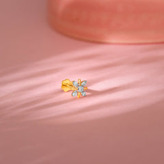 Gold Desirability Diamond Nose Pin