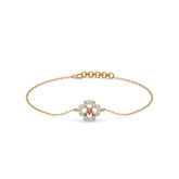 Grace Blossom - Lab Diamond & Ruby Bracelet