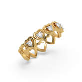 Heart-Shaped - Lab Diamond Band Ring