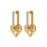 Heart Huggies - Lab Diamond Earrings