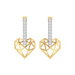 Heart Huggies - Lab Diamond Earrings
