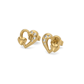 Hearts Unfold - Lab Diamond Stud Earrings